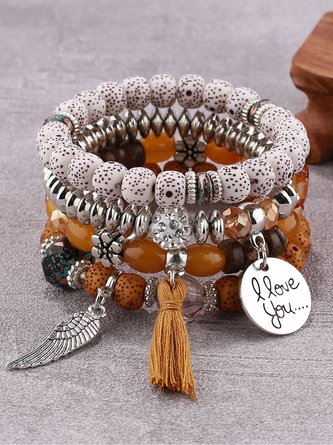 Women Boho Plain All Season Metal Music Festival Metal Chain Bracelets Bracelets