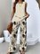 Floral Casual Two-Piece Set With No