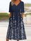 Casual Leaf Pocket Stitching Dress