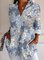 Loose Shirt Collar Cashew Flowers Casual Shirt