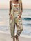 Ethnic Regular Fit Cotton And Linen Jumpsuit