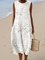 Regular Fit Striped Casual Crew Neck Dress With No