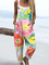 Women's H-Line Overall Square Neck Daily Going Out Casual Printing Floral Spring/Fall Long Jumpsuit Romper