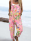 Women's H-Line Overall Square Neck Daily Going Out Casual Printing Floral Spring/Fall Long Jumpsuit Romper