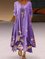 Women's Elegant Casual Double Layer Print Contrast Color Dress