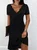 Casual Solid V neck Short Sleeve Knit Dress