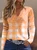 Classic Check Patchwork Casual Gradient Plaid Buttoned Notched Neck Long Sleeve T-Shirt