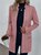 Casual Loose Mid-long Zipper Herringbone H-Line Jacket