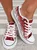 Casual Imitation Sequins Printed Ombre Fringe Canvas Shoes