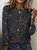 Christmas Glitter Upgrade Fabric Crew Neck Loose H-Line Casual Long Sleeve T-Shirt
