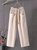 Casual Plain Cotton And Linen Pants