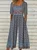 Small Floral Crew Neck Loose Casual Jumpsuit
