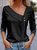 Buckle Asymmetrical Casual Plain T-Shirt