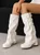 Buckle Fold Block Heel Mid-calf Boots