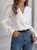 Loose Plain V Neck Casual Blouse
