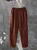 Plain Loose Cotton Casual Pants
