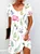 Floral Print Short Sleeve Crew Neck Dress