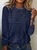 Women's Striped Casual Printed Long Sleeve Round Neck T-Shirt