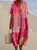 Cotton-Blend Multicolor Block Casual Dress With No