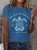 Women's Gulf Of Mexico Print Round Neck T-Shirt