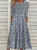 Women's Floral Print Round Neck Everyday Long Casual Shift Dress