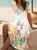 Floral Casual V Neck Dress With No