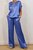 Women's Plain Daily Going Out Two-Piece Set White Casual Summer Top With Pants Matching Set