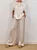Women's Plain Daily Going Out Two-Piece Set White Casual Summer Top With Pants Matching Set