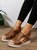 Casual Color Block Summer Pu Wedge Sandal