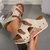 Pu Summer Western Style Color Block Slide Sandals
