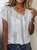 Women's Short Sleeve T-shirt Summer Green Plain Buckle Asymmetrical Daily Going Out Casual Top