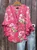 Women's Floral Ruffle Sleeve Top