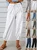 Women's  Elastic Waist H-Line Wide Leg Pants Daily Going Out Pants White Casual Split Joint Plain Spring/Fall Pants