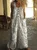 Linen Crew Neck Casual Plain Jumpsuit