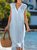 Casual Plain V Neck Midi Dress