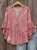 Women's Bohemian Pattern V-Neck Multi-Layered Lace Shirt