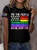 Retro We The People Means Everyone Print T-Shirt