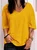 Casual Loose V-Neck Solid Color Short-Sleeved Top