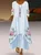 Casual Floral Crew Neck Loose Dress