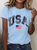 Old American Flag Cotton T-Shirt