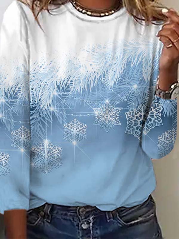 Casual Christmas Long sleeve T-Shirt Xmas T-shirt