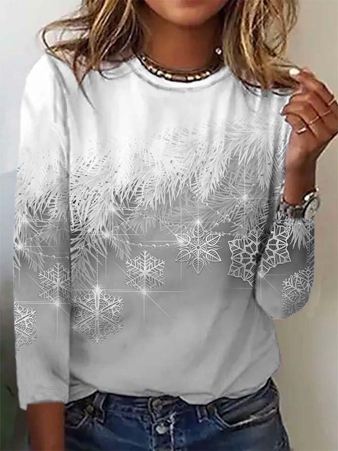 Casual Christmas Long sleeve T-Shirt Xmas T-shirt