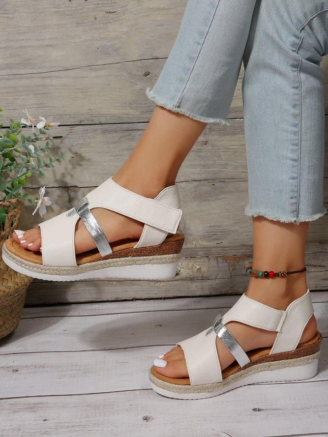 Leather Wedge Heel Summer Casual Sandal
