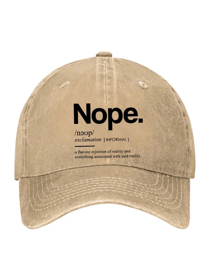 NOPE ART PRINT Baseball cap