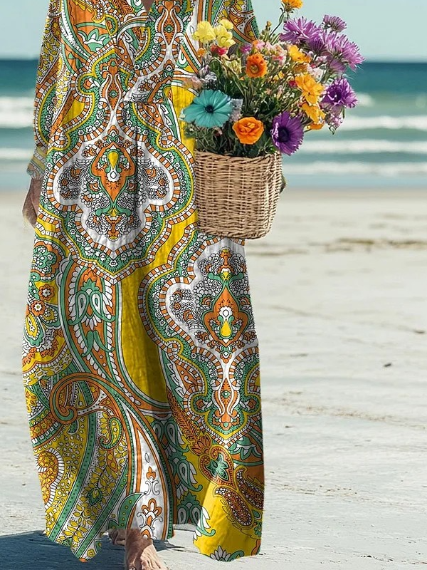 Women's Flowers Art Print Casual Dress