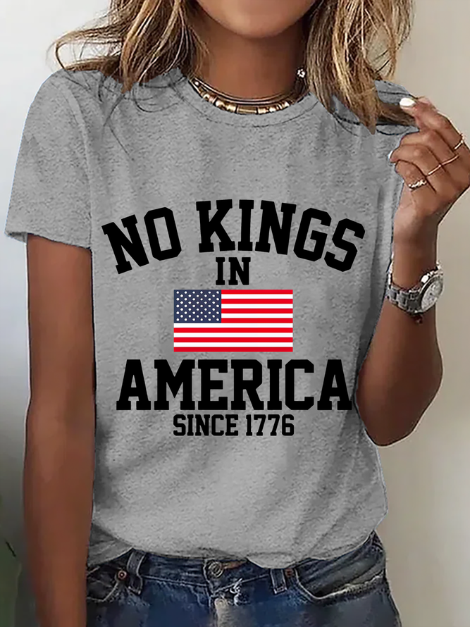 No Kings In America Since 1776 Cotton T-Shirt