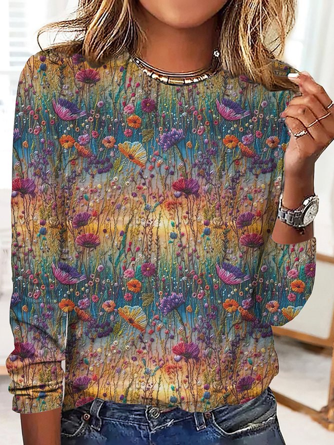 Floral Casual T-Shirt