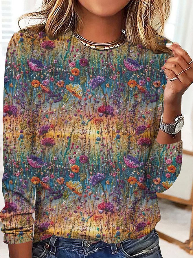 Floral Casual T-Shirt