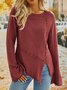 European and American large size retro casual irregular sweater