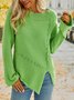 European and American large size retro casual irregular sweater